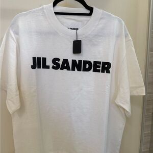 Jil Sander Black and White Logo T-Shirt
